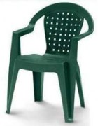 sedia in plastica verde
